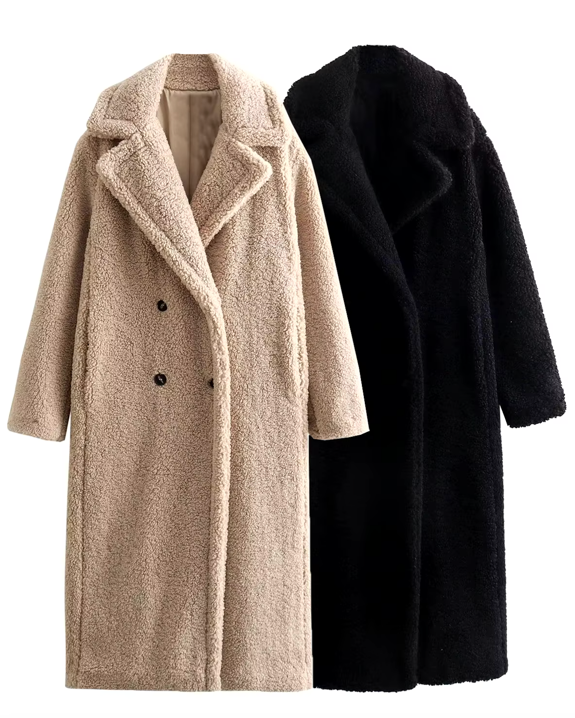 Lange Wolle Fleece Jas